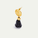 Black Flower Earrings