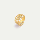 Crystal Multi-Stone Arc Ring