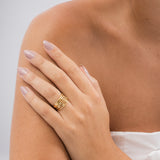 Crystal Multi-Stone Arc Ring