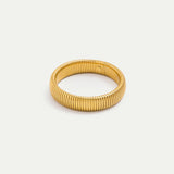 Gold Broad Ridge Bracelet