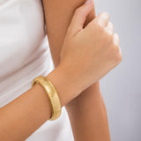 Gold Broad Ridge Bracelet