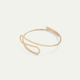 Gold Molten Arc Arm Bangle