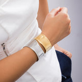Gold Molten Sculpted Curve Bangle