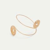 Gold Molten Spiral Arm Bangle