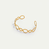 Golden Linked Oval Bangle