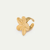 Golden Bloom Open Ring