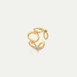 Golden Linked Oval Ring
