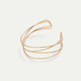 Golden Ripple Arm Bracelet