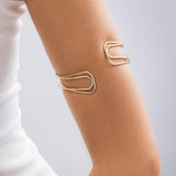 Golden Ripple Arm Bracelet