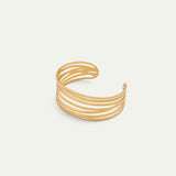 Golden Ripple Cuff Bangle
