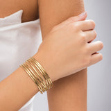 Golden Ripple Cuff Bangle