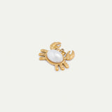 Golden Pearl Crab Charm