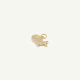 Golden Studded Airplane Charm