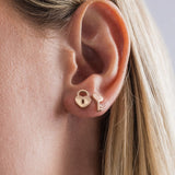 Heart Lock Stud Earrings