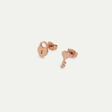 Heart Lock Stud Earrings