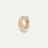 Molten Spiral Two-Tone Earrings