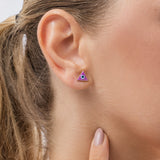 Purple Gaze Stud Earrings