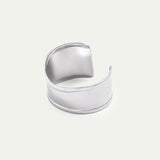 Silver Molten Sculpted Curve Bangle