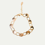 Brushed and Plain Gold Bracelet