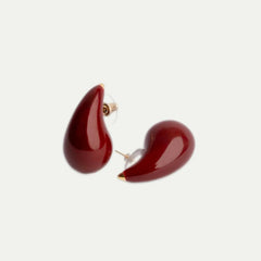 Burgundy Droplet Earring