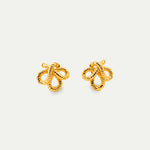 Gold Flower Rope Earrings