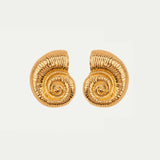 Gold Nautilus Earrings