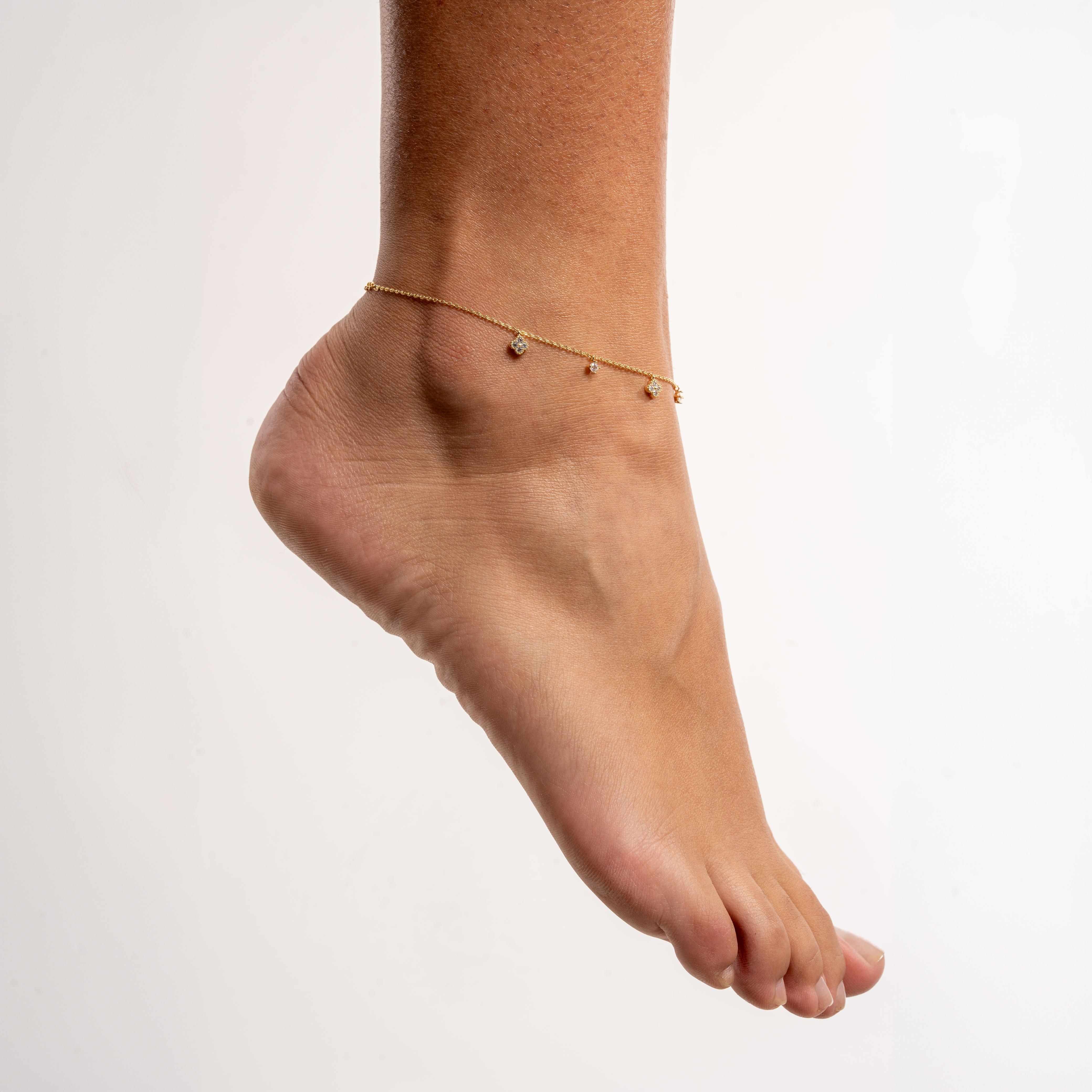 Gold Tulips Anklet