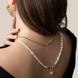 In Good Hands Pearl Drop Pendant Necklace