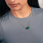 Jade Oval Pendant Necklace