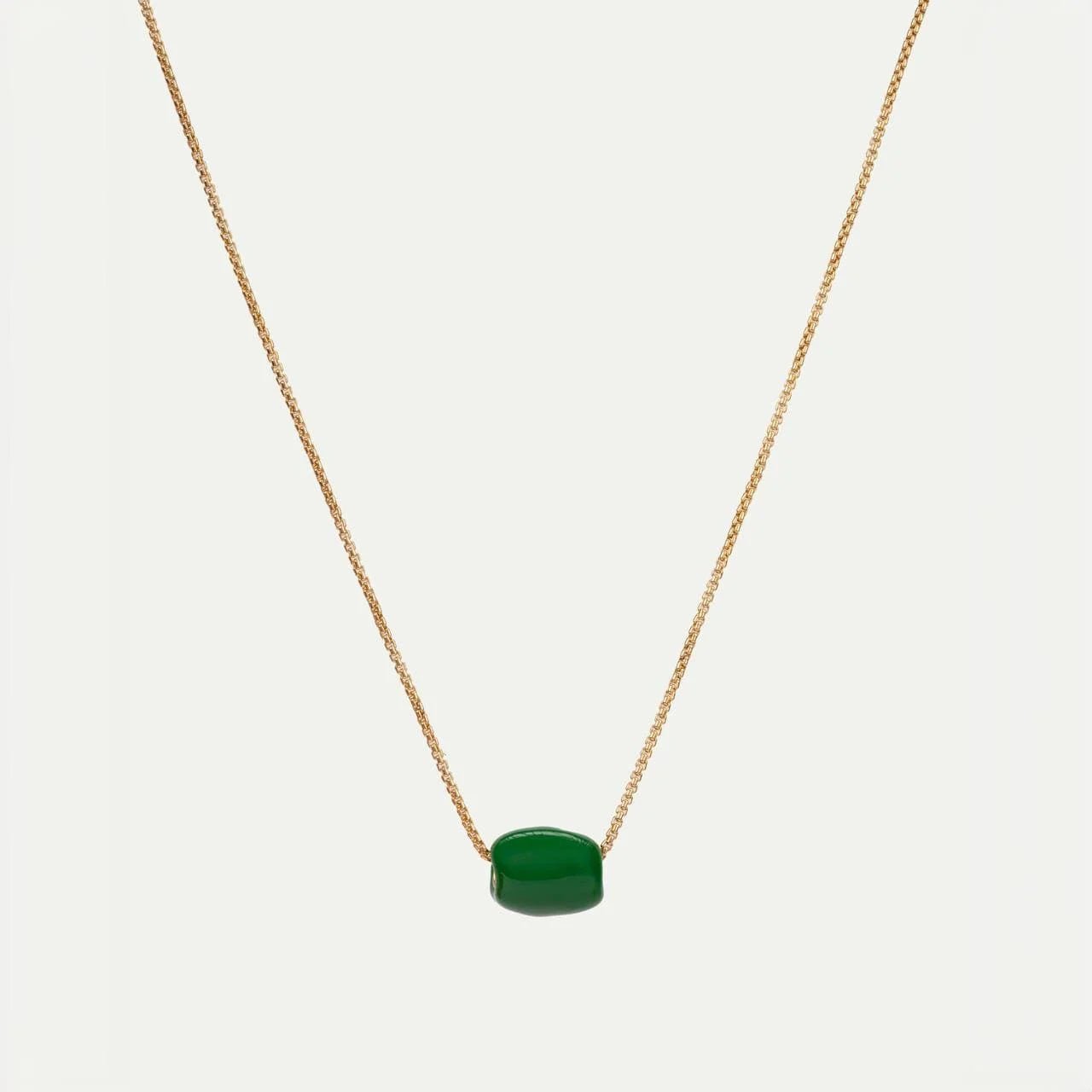 Jade Oval Pendant Necklace