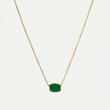 Jade Oval Pendant Necklace