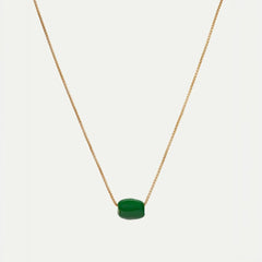 Jade Oval Pendant Necklace