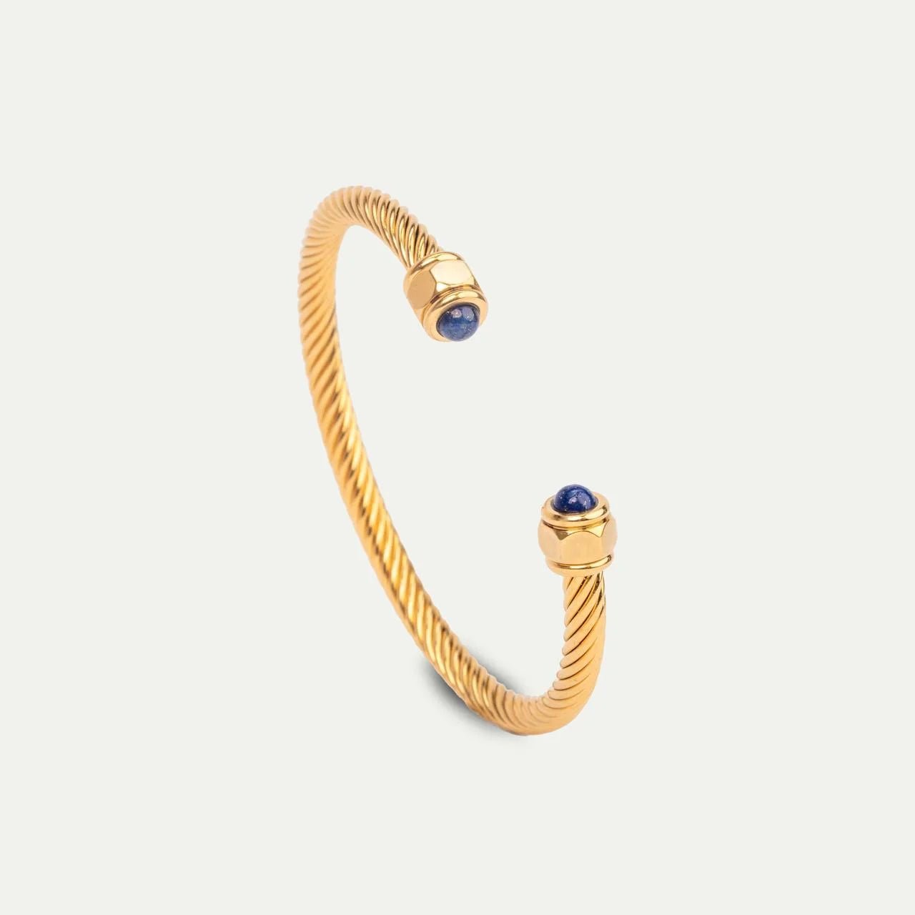 Lapis Lazuli Twist Bangle