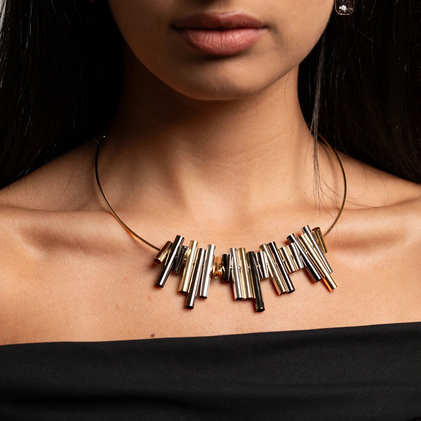 Pipe Multi Color Necklace