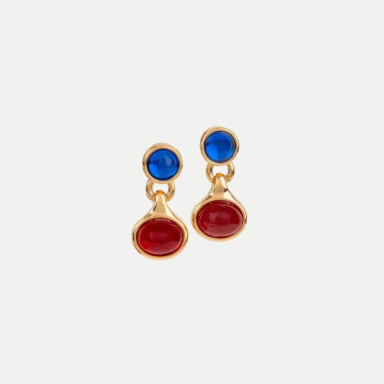 Scarlet And Navy Vintage Danggled Earring
