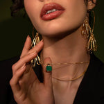 Square Malachite Necklace