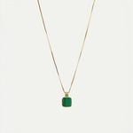 Square Malachite Necklace