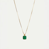 Square Malachite Necklace